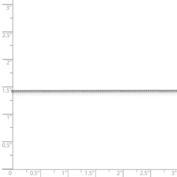 0.8mm 10K White Gold Solid Spiga Chain Anklet, 10 Inch - Picture 4 of 6